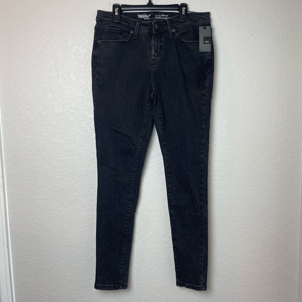 BNWT! MOSSIMO Mid Rise Curve Skinny Jeans in Washed Black Size 2 Short
